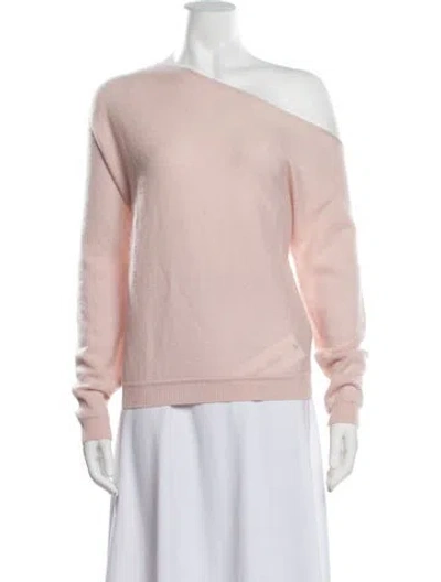 Pre-owned Minnie Rose Cashmere Off-the-shoulder Sweater In Neutrals