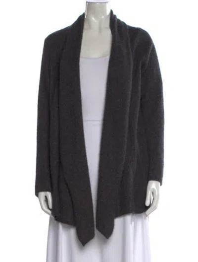 Pre-owned Minnie Rose Cashmere Open Front Sweater In Blue