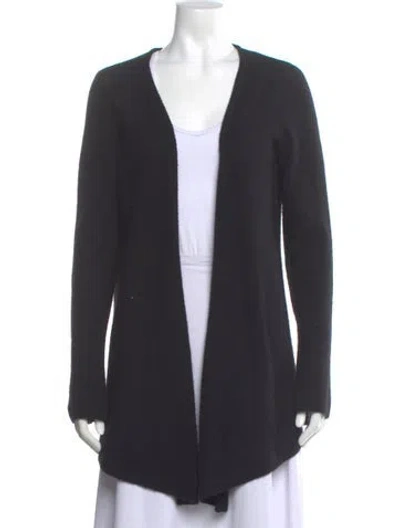 Pre-owned Minnie Rose Cashmere Open Front Sweater In Gray