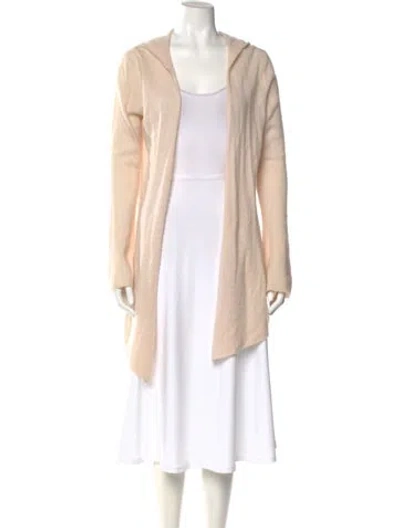 Pre-owned Minnie Rose Cashmere Open Front Sweater In Neutral