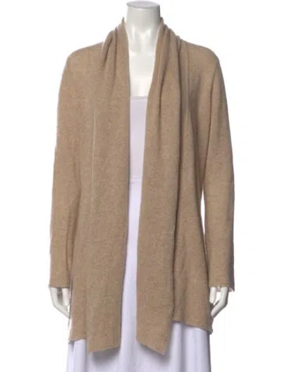 Pre-owned Minnie Rose Cashmere Open Front Sweater In Neutral