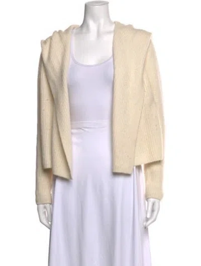 Pre-owned Minnie Rose Cashmere Open Front Sweater In Neutrals