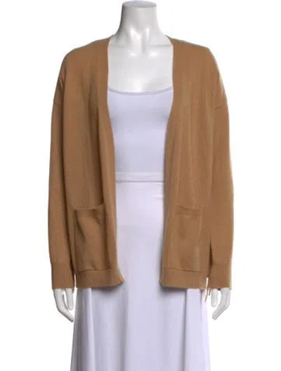 Pre-owned Minnie Rose Cashmere Open Front Sweater In Neutrals