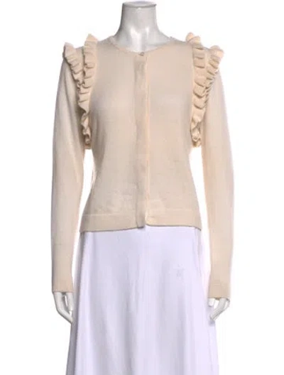 Pre-owned Minnie Rose Cashmere Open Front Sweater In Neutrals