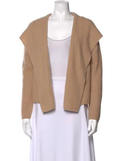Pre-owned Minnie Rose Cashmere Open Front Sweater In Neutrals