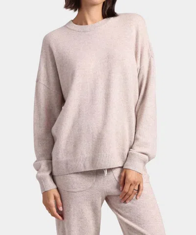 Minnie Rose Cashmere Oversized Crewneck Sweater In Foxtail In Multi