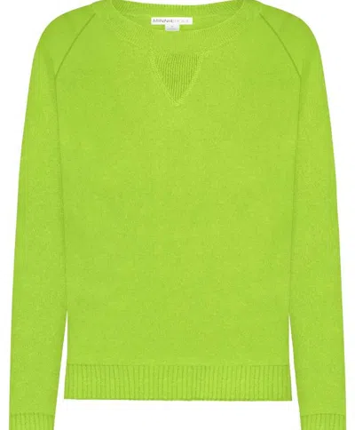 Minnie Rose Cashmere Oversized Long Sleeve Crew Final Sale In Green