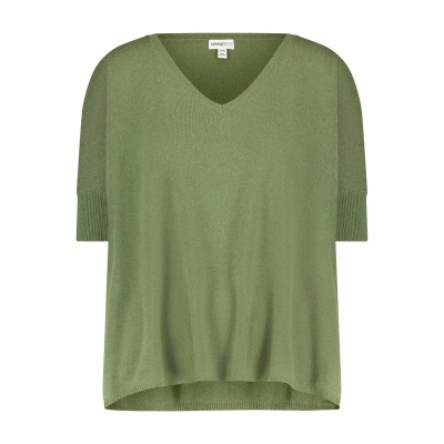 Minnie Rose Cashmere Pow Pow Sweater In Green