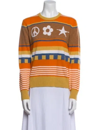 Pre-owned Minnie Rose Cashmere Printed Sweater In Multi