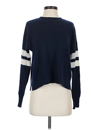 Pre-owned Minnie Rose Cashmere Pullover Sweater In Blue