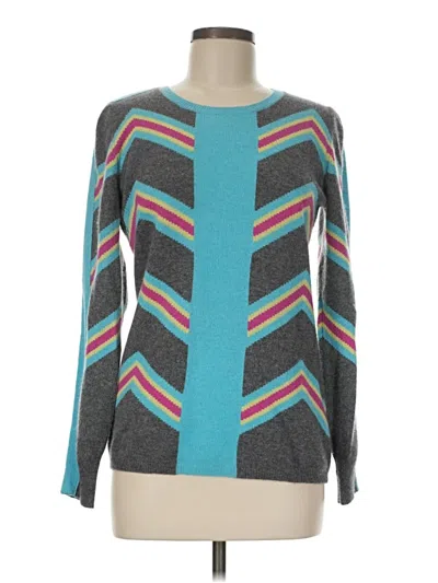Pre-owned Minnie Rose Cashmere Pullover Sweater In Gray