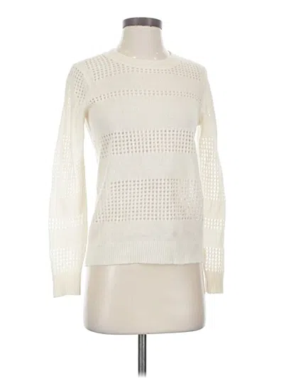 Pre-owned Minnie Rose Cashmere Pullover Sweater In Ivory