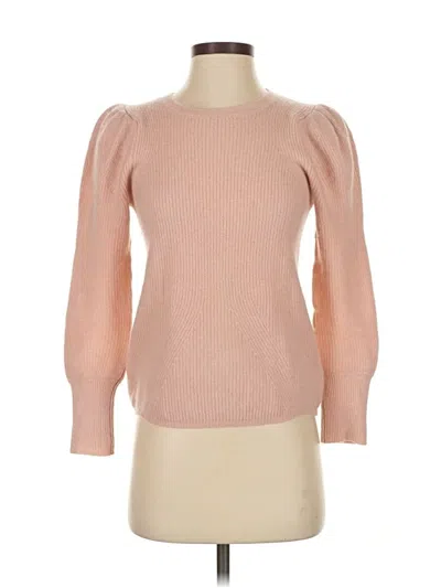 Pre-owned Minnie Rose Cashmere Pullover Sweater In Pink