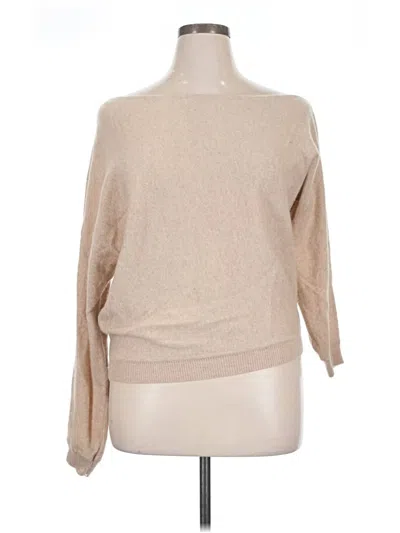 Pre-owned Minnie Rose Cashmere Pullover Sweater In Tan