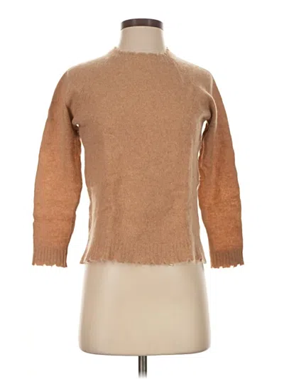 Pre-owned Minnie Rose Cashmere Pullover Sweater In Tan
