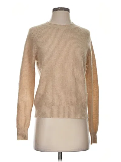 Pre-owned Minnie Rose Cashmere Pullover Sweater In Tan