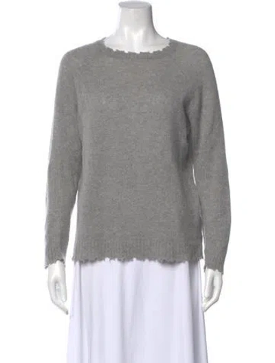 Pre-owned Minnie Rose Cashmere Scoop Neck Sweater In Grey
