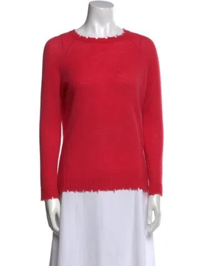 Pre-owned Minnie Rose Cashmere Scoop Neck Sweater In Pink