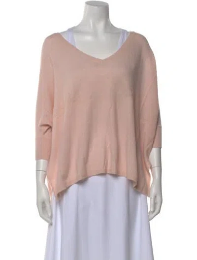 Pre-owned Minnie Rose Cashmere Scoop Neck Sweater In Pink
