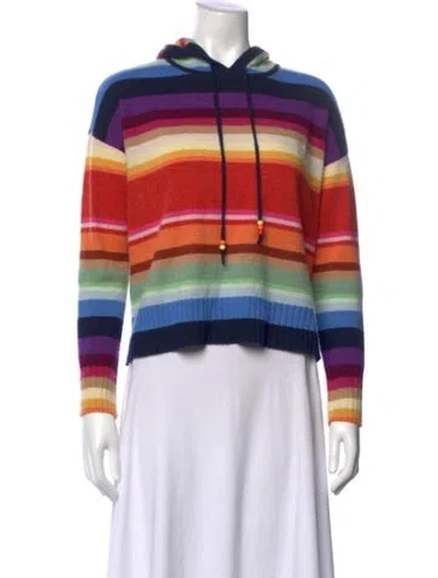 Pre-owned Minnie Rose Cashmere Striped Sweater In Multi