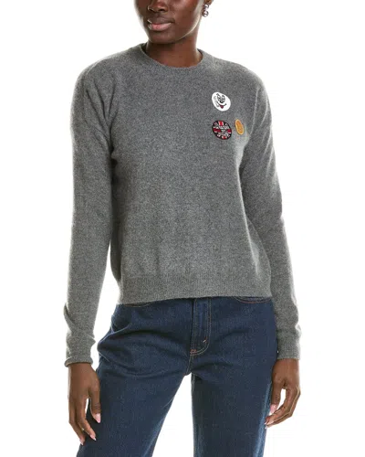 Minnie Rose Cashmere Sweater In Grey