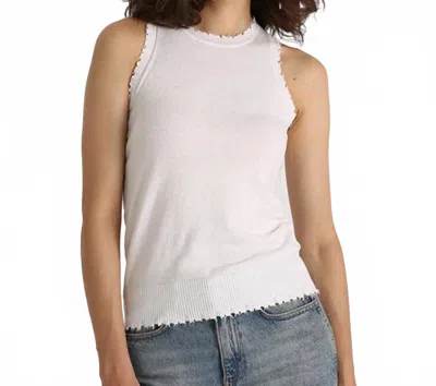 Minnie Rose Cashmere Tank Top In White In Neutral