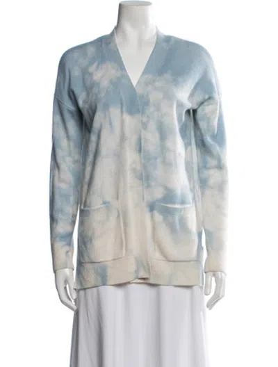 Pre-owned Minnie Rose Cashmere Tie-dye Print Sweater In Blue