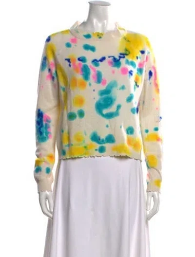 Pre-owned Minnie Rose Cashmere Tie-dye Print Sweater In Multi