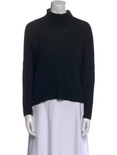 Pre-owned Minnie Rose Cashmere Turtleneck Sweater In Black