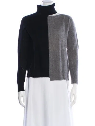 Pre-owned Minnie Rose Cashmere Turtleneck Sweater In Black