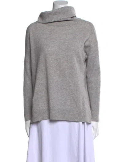 Pre-owned Minnie Rose Cashmere Turtleneck Sweater In Gray