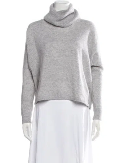 Pre-owned Minnie Rose Cashmere Turtleneck Sweater In Grey