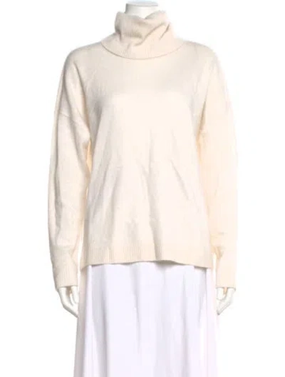 Pre-owned Minnie Rose Cashmere Turtleneck Sweater In Neutral
