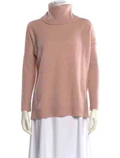 Pre-owned Minnie Rose Cashmere Turtleneck Sweater In Pink