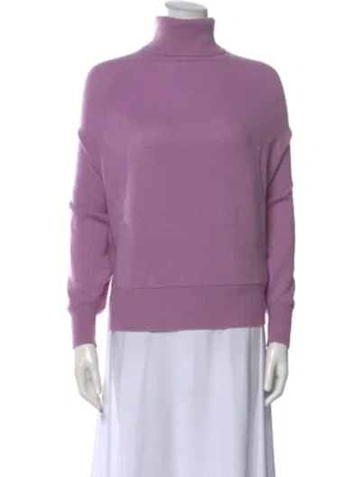Pre-owned Minnie Rose Cashmere Turtleneck Sweater In Purple