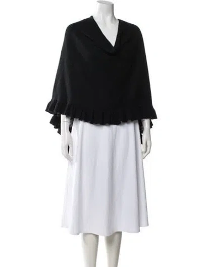 Pre-owned Minnie Rose Cashmere V-neck Sweater In Black