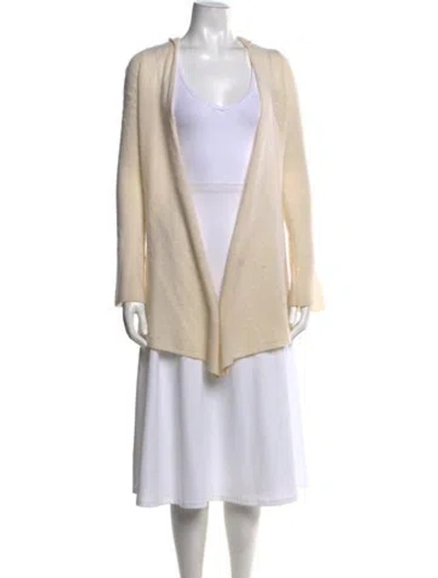 Pre-owned Minnie Rose Cashmere V-neck Sweater In Neutral