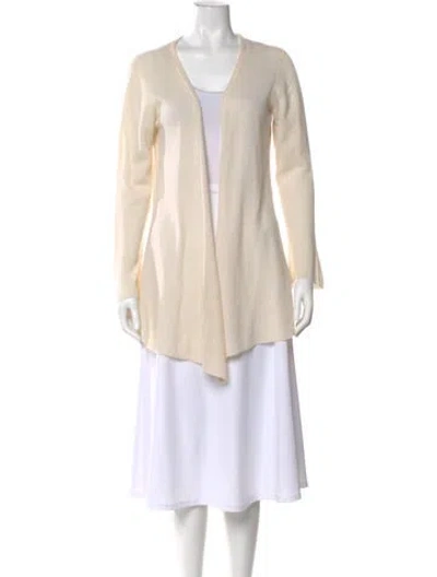 Pre-owned Minnie Rose Cashmere V-neck Sweater In Neutral