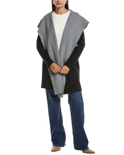 Minnie Rose Cashmere-blend Reversible Cardigan In Gray