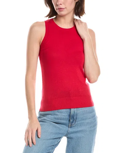 Minnie Rose Cashmere-blend Tank Top In Red