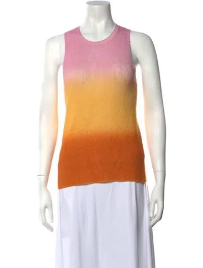 Pre-owned Minnie Rose Colorblock Pattern Crew Neck Sweater In Multicolor