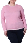 Minnie Rose Cotton & Cashmere Sweater In Pink