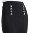 Minnie Rose Cotton Blend Sailor Pencil Skirt In Black