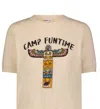 MINNIE ROSE COTTON CASHMERE CAMP FUNTIME FRAYED TEE FINAL SALE