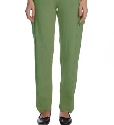 Minnie Rose Cotton Cashmere Cargo Pant In Green
