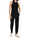 Minnie Rose Cotton Cashmere Cargo Pant In Black Charcoal In Black