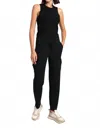 Minnie Rose Cotton Cashmere Cargo Pant In Black Charcoal In Black