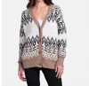 Minnie Rose Cotton Cashmere Fair Isle Cardigan In Multi In Neutral
