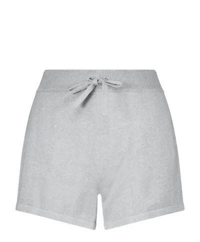 Minnie Rose Cotton Cashmere Shorts In Grey