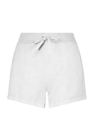 Minnie Rose Cotton Cashmere Shorts In White